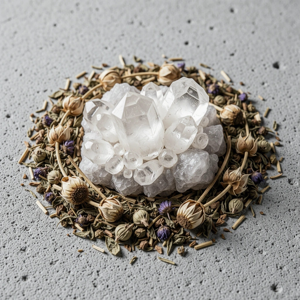 Natürliche Rohstoffe auf Beton